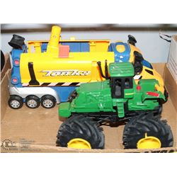 BATTERY OPERATED TONKA & JOHN DEER TOYS