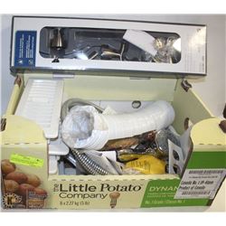ASSORTED RENO SUPPLIES INCL FLOOR VENT, SHOWER