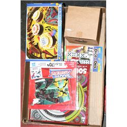 NEW PUZZLES , GAMES AND POKER CHIP SET