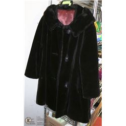 VINTAGE MINK FAUX FUR 1960'S WOMENS COAT MADE BY
