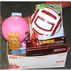 ALL NEW - BASKETBALL, VOLLEYBALL, SOCCER BALL; 24