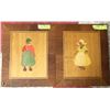 Image 1 : PAIR OF HANDCRAFTED DUTCH WOOD PICTURES 12"X15"