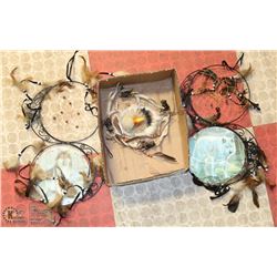 BOX W/ 3 DREAMCATCHERS IN METAL FRAMES