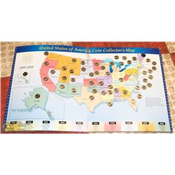 US COIN QUARTER COLLECTION MAP