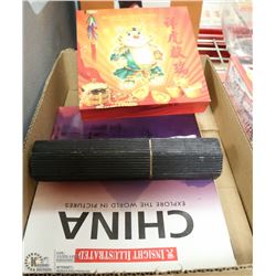 FLAT OF CHINESE COLLECTIBLES INCL COIN SET .