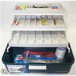 NEW WOODSTRAM FISHING BOX AND HOOKS