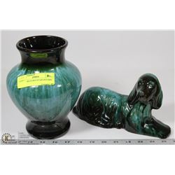 PAIR OF BLUE MOUNTAIN POTTERY ITEMS