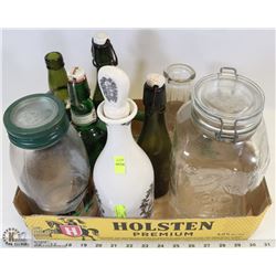 ESTATE FLAT WITH VINTAGE BOTTLES & JARS.
