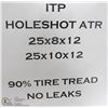 Image 2 : SET OF 4 ITP HOLESHOT ATR QUAD TIRES, SIZE 25X8X12