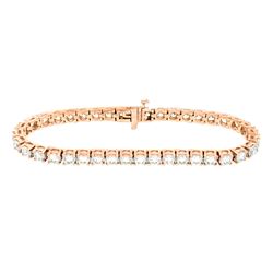 18KT Rose Gold 10.00ctw Diamond Tennis Bracelet