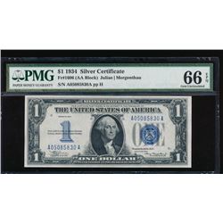 1934 $1 Silver Certificate PMG 66EPQ