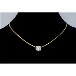 14KT Yellow Gold 1.25ct Diamond Pendant with Chain