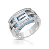 Image 1 : 14KT White Gold 2.32ct Turquoise and Diamond Ring