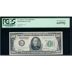1934 $500 Chicago Federal Reserve Note PCGS 64PPQ