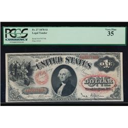 1878 $1 Legal Tender Note PCGS 35