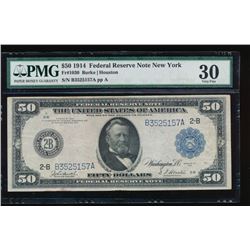 1914 $50 New York Federal Reserve Note PMG 30