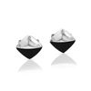 Image 1 : 14KT White Gold 4.81ctw Onyx and Diamond Cuff links