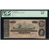 Image 1 : 1864 $20 Confederate States of America Note PCGS 63