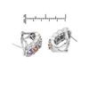 Image 2 : 14KT White Gold 1.70ctw Multi Color Sapphire and Diamond Earrings