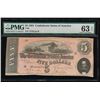 Image 1 : 1864 $5 Confederate States of America Note PMG 63EPQ