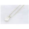 Image 4 : 14KT White Gold 1.11ct Diamond Pendant with Chain