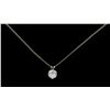 Image 5 : 14KT White Gold 1.11ct Diamond Pendant with Chain