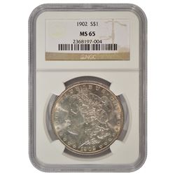 1902 $1 Morgan Silver Dollar Coin NGC MS65