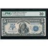 Image 1 : 1899 $5 Chief Silver Certificate PMG 30