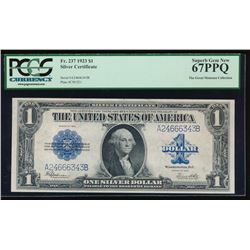 1923 $1 Silver Certificate PCGS 67PPQ