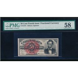 50 Cent Fourth Issue Lincoln Fractional Note PMG 58