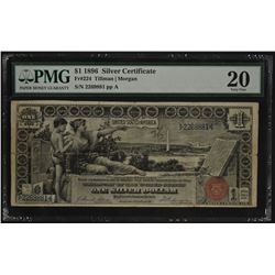 1896 $1 Educational Silver Certificate PMG VF20