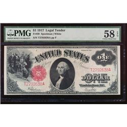 1917 $1 Legal Tender Note PMG 58EPQ