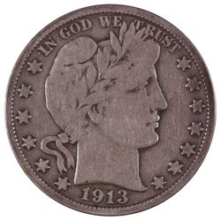 1913 Barber Half Dollar Coin