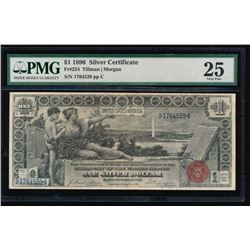 1896 $1 Educational Silver Certificate PMG 25