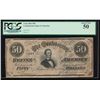 Image 1 : 1864 $50 Confederate States of America Note PCGS 50