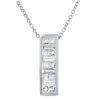 Image 1 : 14KT White Gold 0.50ctw Diamond Pendant with Chain