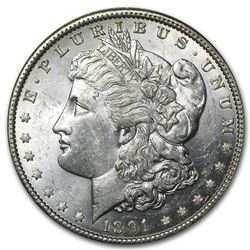 1891 $1 Morgan Silver Dollar Coin