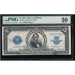 1923 $5 Lincoln Porthole Silver Certificate PMG 30