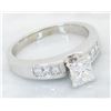 Image 2 : 14KT White Gold 1.00ctw Diamond Ring