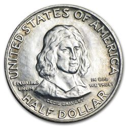 1934 Maryland Tercentenary Commemorative Silver Half Dollar Coin