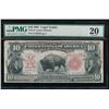 Image 1 : 1901 $10 Bison Legal Tender Note PMG 20