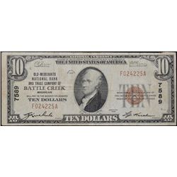 1929 $10 Old Merchants National Bank Note