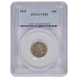1835 Capped Bust Dime PCGS VF30