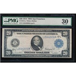 1914 $20 San Francisco Federal Reserve Note PMG 30