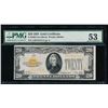 1928 $20 Gold Certificate PMG 53