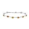 14KT White Gold 4.47ctw Citrine and Diamond Bracelet