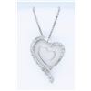14K White Gold 0.75ctw Diamond Pendant with Chain