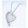 Image 2 : 14K White Gold 0.75ctw Diamond Pendant with Chain