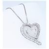 Image 3 : 14K White Gold 0.75ctw Diamond Pendant with Chain