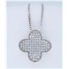 Image 1 : Sterling Silver Cubic Zirconia Pendant with Chain